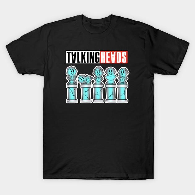 

Men Black Print T-shirt Talking Heads No-Cut Transfer Paper Print Cotton Tshirt - Men s Summer Cotton Graphic Tee 5XL різнокольоровий