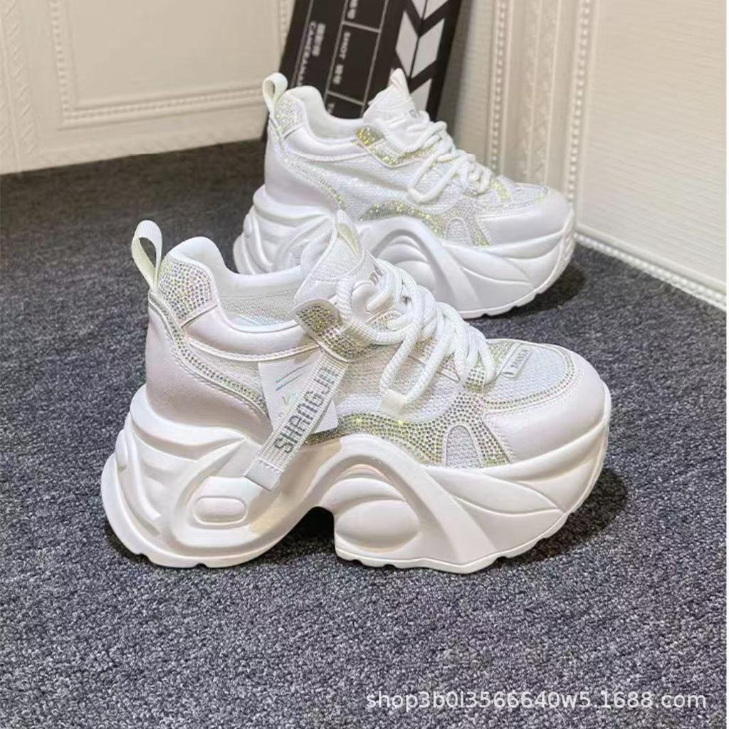 Dad Shoes Women's Shoes 2025 Summer Mesh New Thick-soled Inner Height Increase Explosive Version Casual Fashion Versatile Dad Shoes