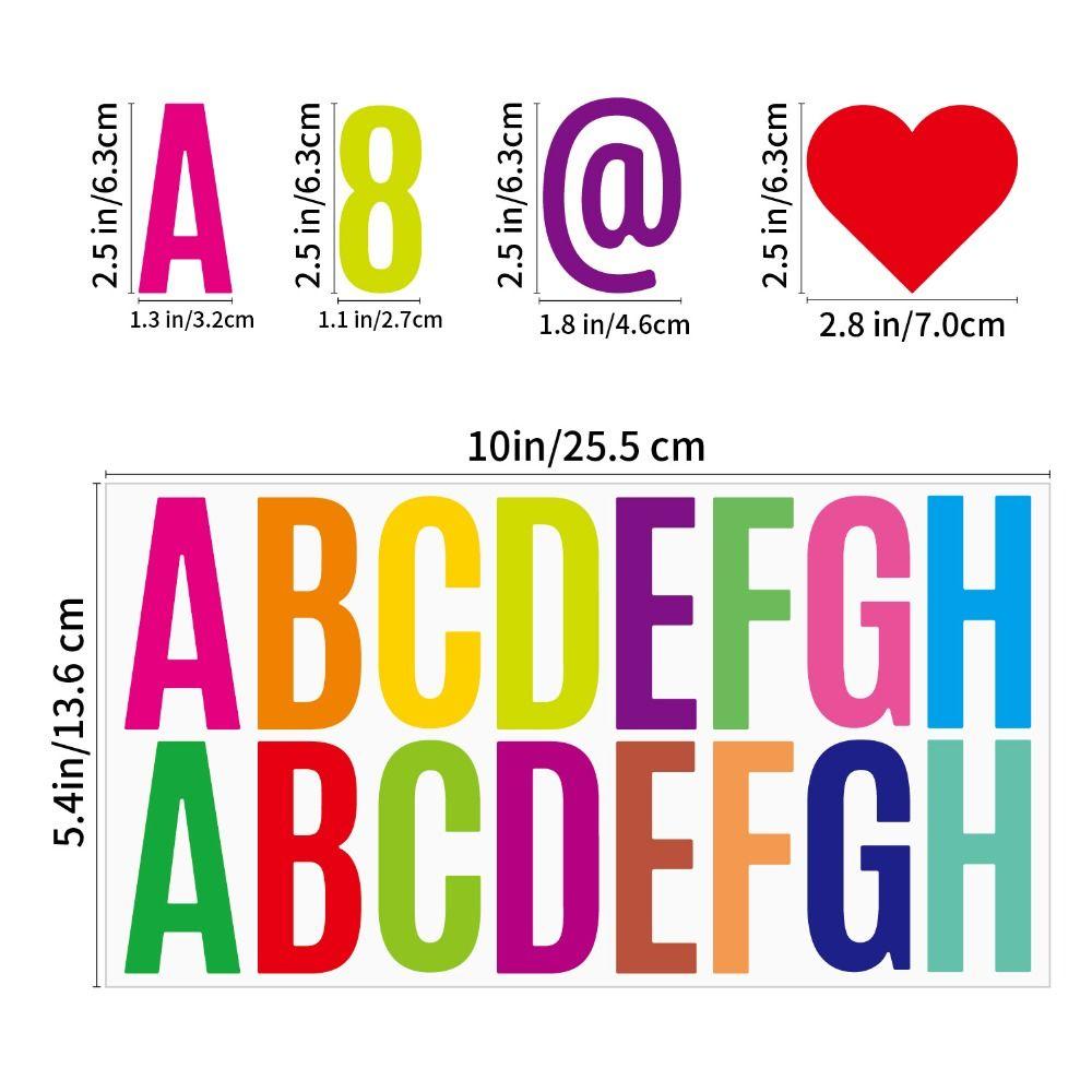 6 Sheets 100pcs Label Stickers Waterproof Decor Sticker New Letter Numbers Stickers