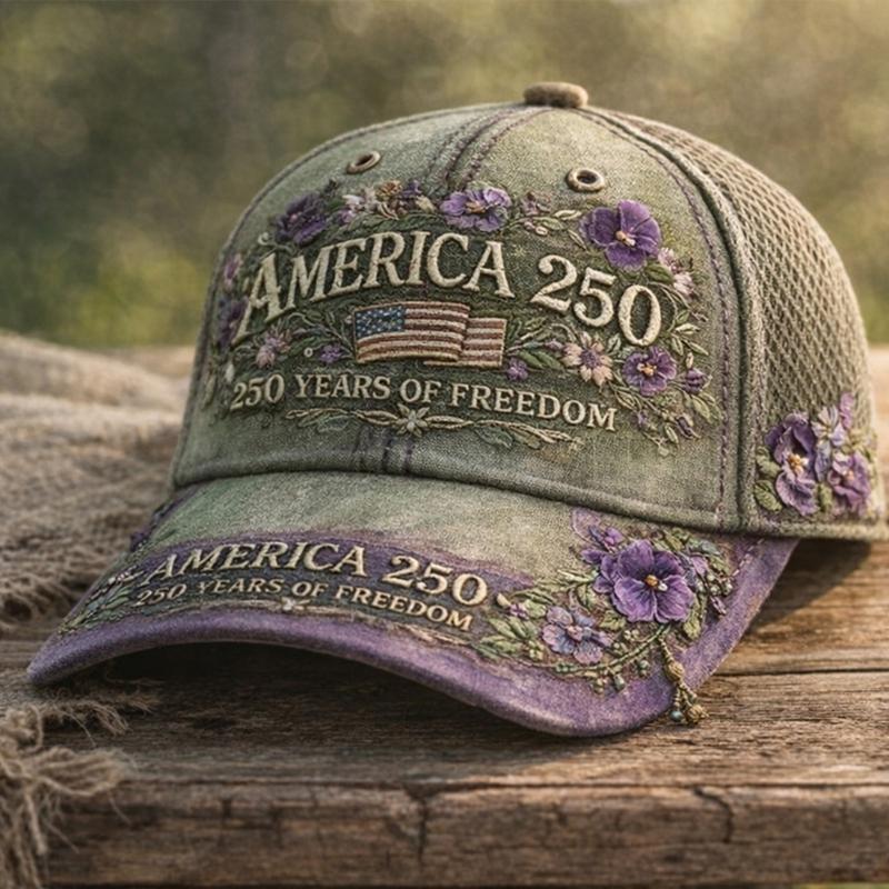 Breathable Cotton Cap For Outdoor Activities 250th Anniversary Of American Independence Lightweight Design