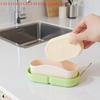 1PCS Cute Cartoon Plastic Double-Layer Soap Box with Lid And Drainage - Bathroom Countertop Soap Holder Container for Home
