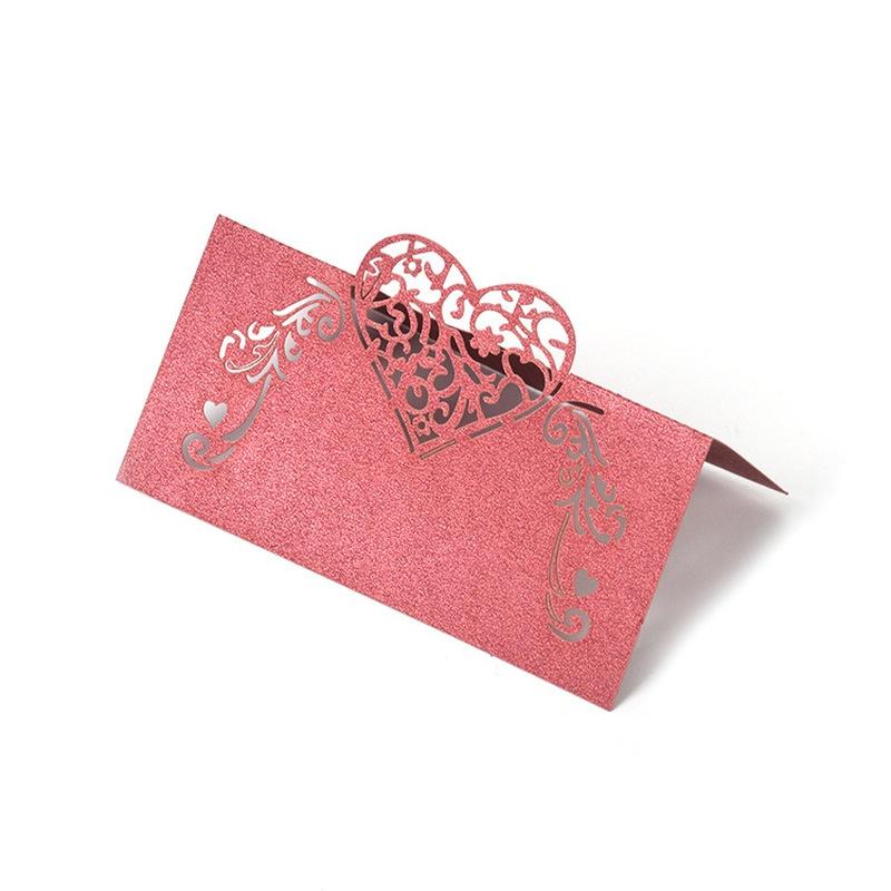 50pcs Laser Cut Heart Shape Place Cards Wedding Name Cards for Wedding Party Table Decoration Wedding Decor