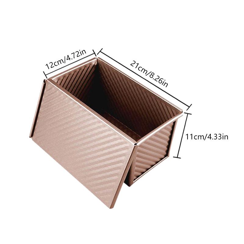 Loaf Pan With Lid, 1 Lb Dough Nonstick Bread Pan With Lid For Homemade Bread, Carbon Steel Corrugated Sandwich Bread Loaf Pan
