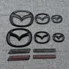 For MX5 Miata NC ND Front Grille Emblem Rear Trunk Badge Glossy Black ABS Logo Car Exterior Sticker Decal Accessories