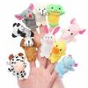 5PCS Cute Infant Playthings Cartoon Animal Hand Finger Puppets Pretend Playing Plush Dolls Parent-child Games Props Funny Gifts Ideal for Kids