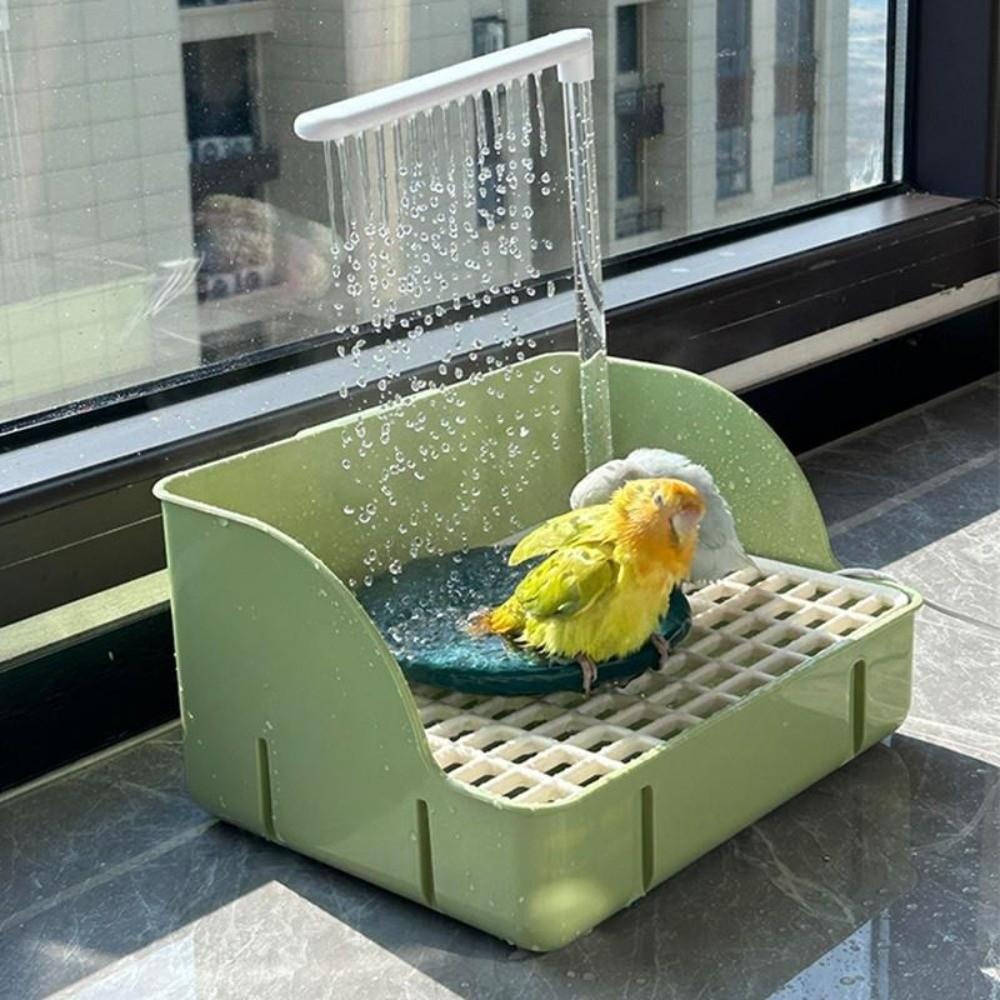 Automatická cirkulace Ptačí vana s více kohoutky Koupel pro domácí ptáky Velký sprchový bazén