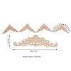 5Pcs 8cm Wood Appliques Onlays Hand Carved Corner Onlay Applique  For Cabinet Door