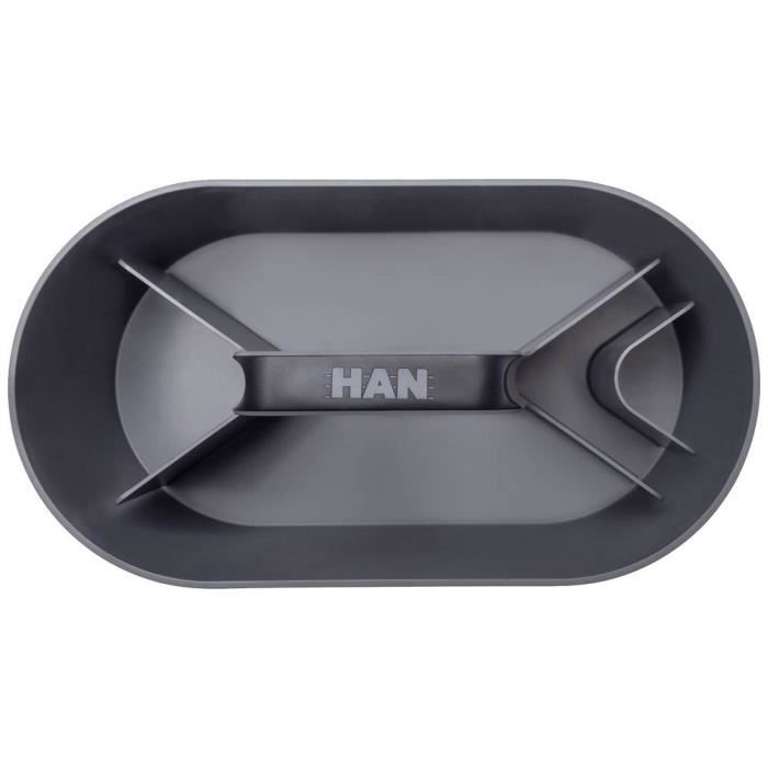 Organiseur de bureau - han - loft 1200-19 - gris - 4 compartiments - portable et pratique