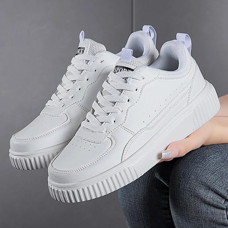 Women Casual Shoes Breathable Walking Flat Shoes Sneakers White Female Footwear Sports Running Outdoor Walking Shoe