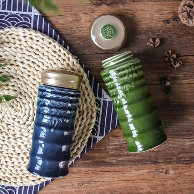 ACERA Liven Double-Layer Bamboo Portable Ceramic Cup
