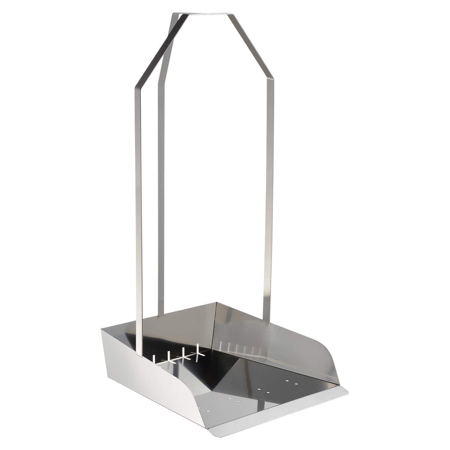 

Mt-torimatsu All-Stainless Steel Dustpan, Three-Handed, with Holes