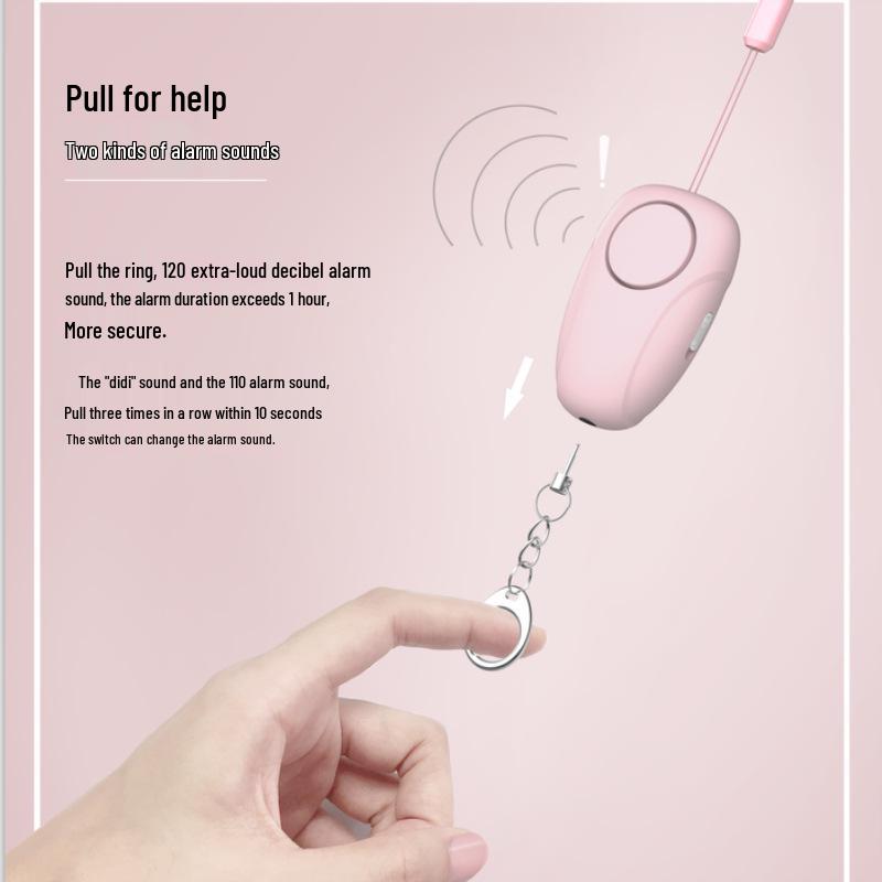 Dual-Tone Rechargeable Personal Anti-Wolf Self-Defense Alarm