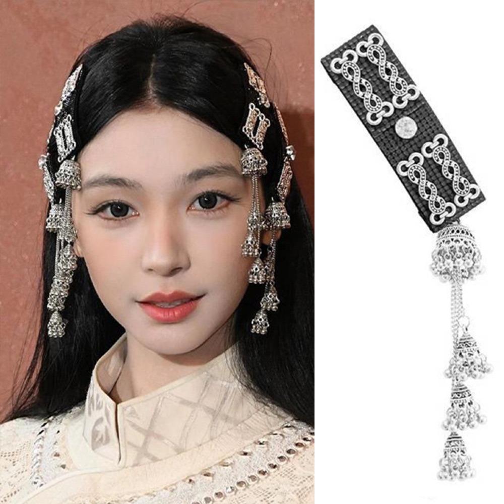 Showcasing Cultural Charm Hairpins Vintage Bangs Barrette Trendy Tassels Hair Clips