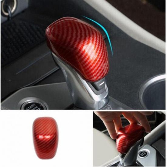 Red Carbon Fiber Gear Shift Knob Shifter Lever Trim For Nissan Altima -