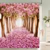 3D Prachtig Kleurrijk Bloemenlandschap Print Badkamer Waterdicht Douchegordijn Polyester Gordijn Huisdecoratie Gordijn
