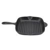 Cast Iron Grill Pan Large Capacity Double Outlet Quadrate Steak Bacon Pan for Home Camping Panic