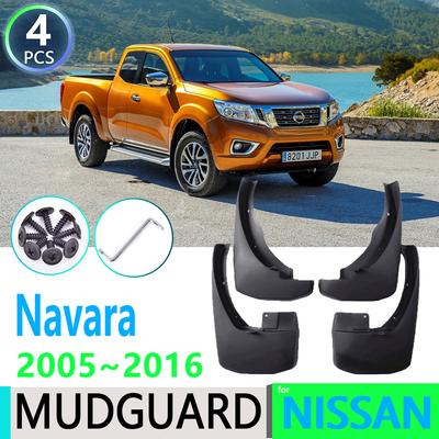 Skirtas Nissan Navara Frontier Brute D40 2005–2016 m. 4 vnt. automobilio sparnas purvasaugis purvasaugis, purvasaugis, purvasaugis automobiliui