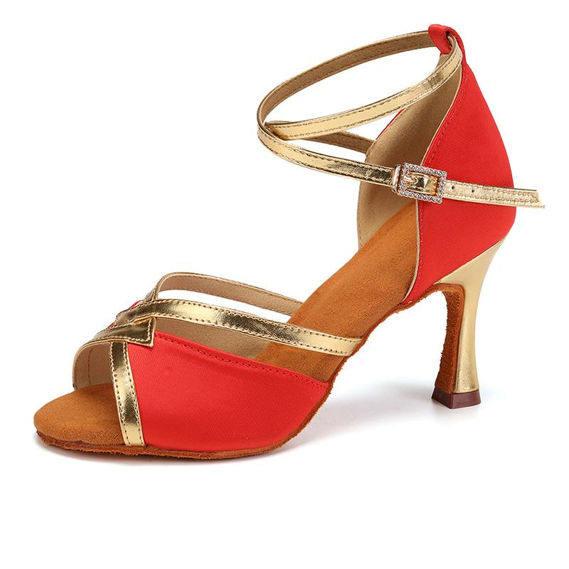 Latin Dance Shoes Women's High Heel Dance Shoes Tango Soft Bottom Dance Shoes Girls Salsa Ballroom Shoes
