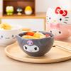 For Sanrio 5Inch Ceramic Rice Soup Bowl for Melody&Cinnamoroll&Kuromi Tableware Cartoon Irregular Anime Relief Bowl for Children