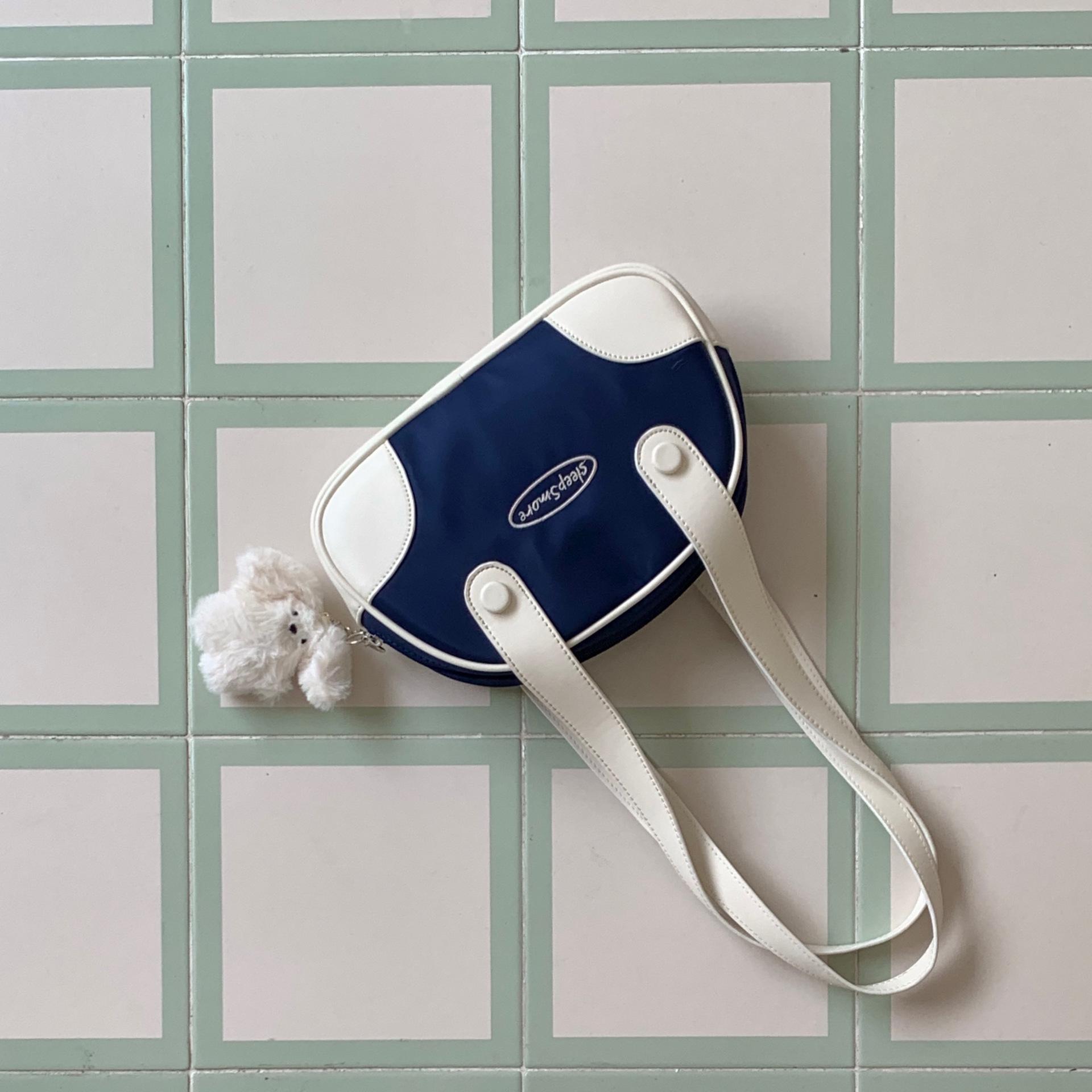 

Нейлоновая и кожаная сумка-мессенджер для боулинга - 2024 Американский спортивный стиль кампуса 24x17x6 cm