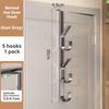 Door Hanging Hook Free-Punch Metal Over Door Rack Coat Hat Bag Hanger Storage For Bathroom Bedroom Wardrobe