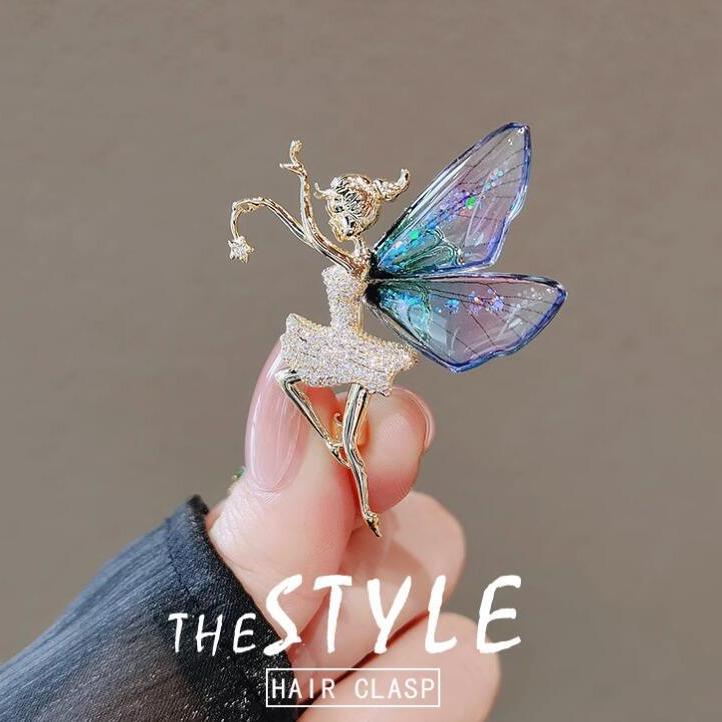 Angel Wings High-End Dancing Girl Brooch: Creative Coat Corsage and Clothing Accessory