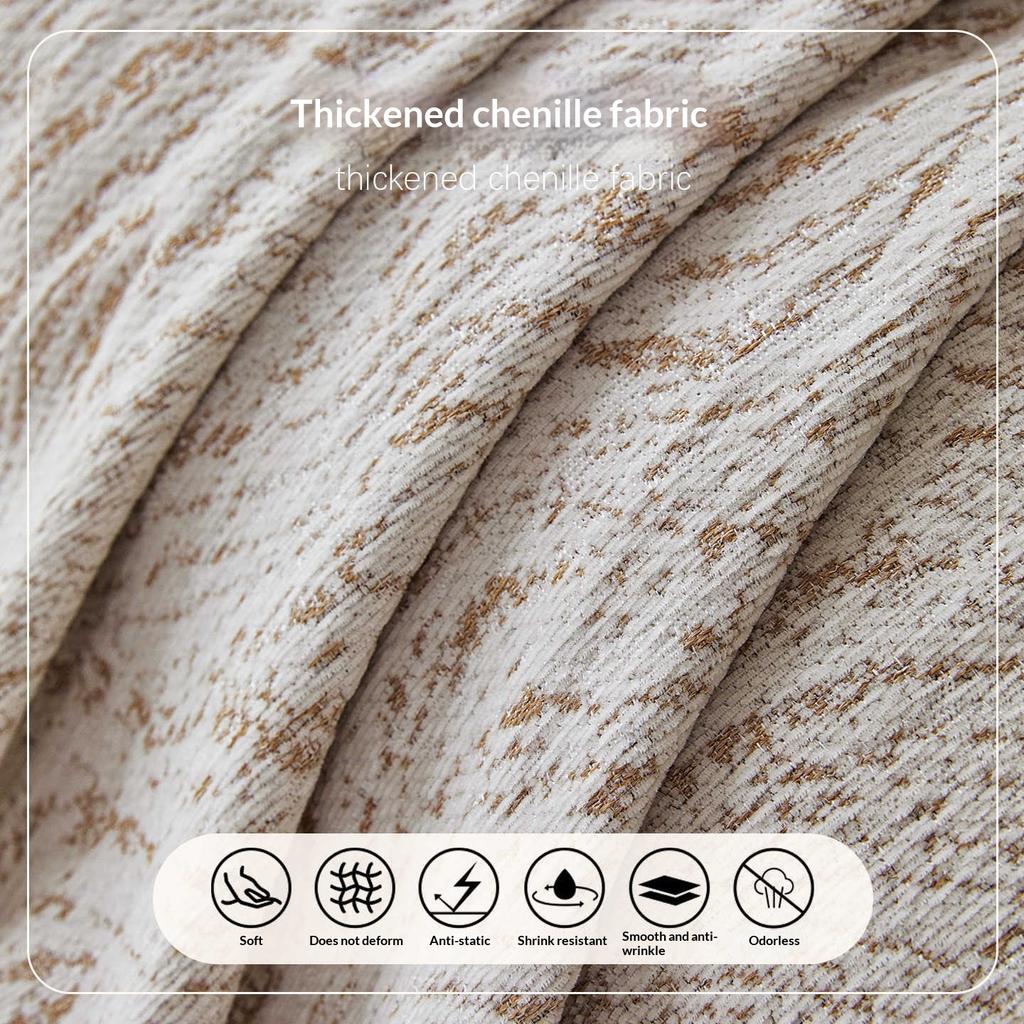 3 Seater Sofa Cover Full Set Solid Color Thick Anti Cat Scratch Non Slip Modern Simple Couch Cover Washable for Living Room