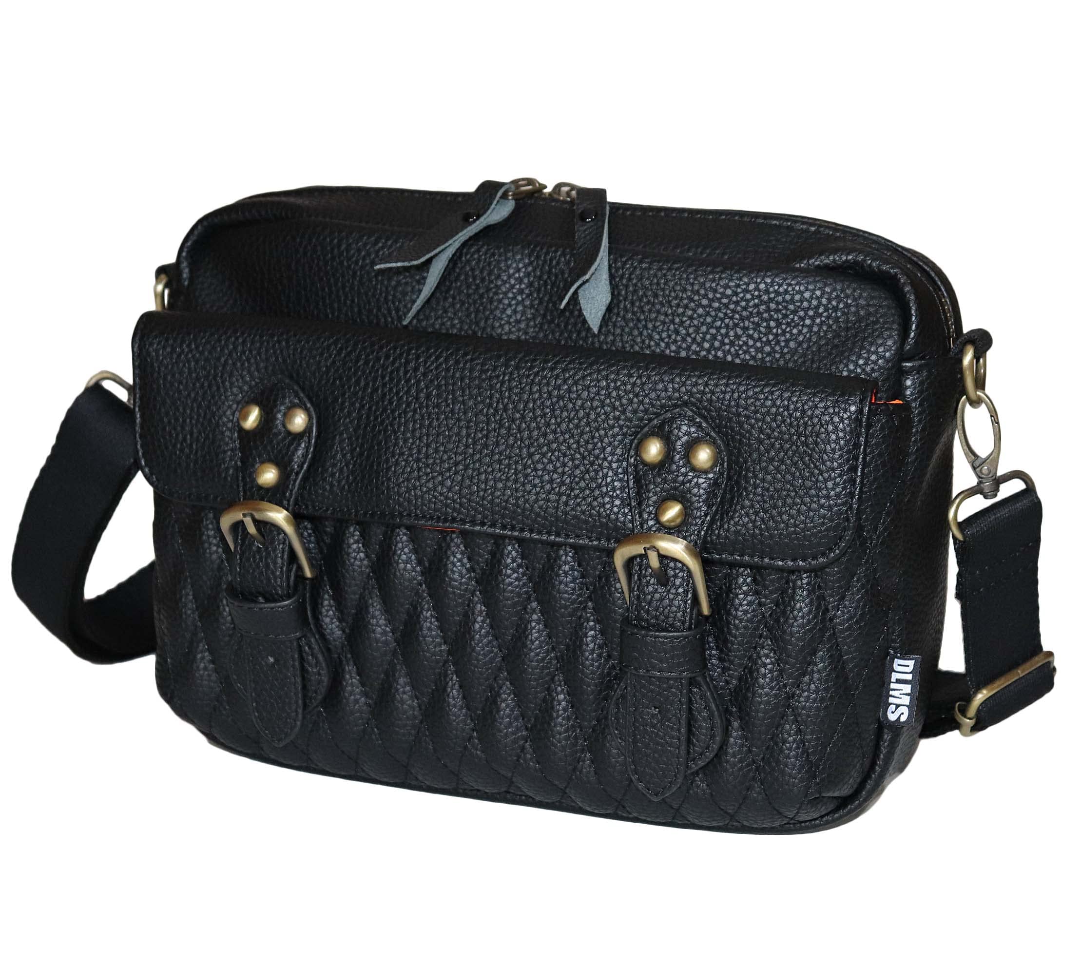 

Lite DLMS OLDisNEW Diamond Stitch Horizontal Shoulder Bag Black [Day Market] Old Symbol DLM-126 (Vegan Leather) чорний