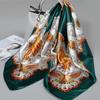 Foulard quadrato in seta stile influencer: Sciarpa da collo da donna alla moda, Sciarpa, Protezione solare, Garza stampata, Accessorio per abbigliamento professionale