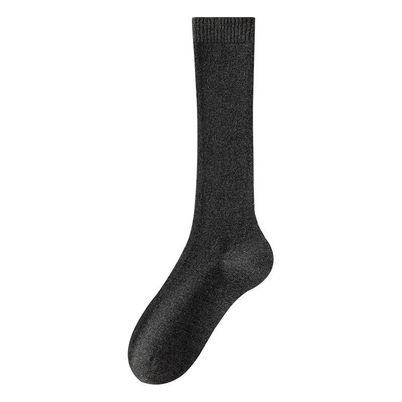Wool Socks for Women, Thickened with Fleece, Warm and Super Soft, Autumn and Winter Double-needle Boneless Calf Socks
