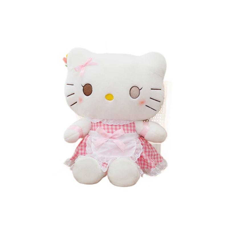 Aardbei Meisje Kat Pluche Speelgoed Schattige Kitty Knuffeldier Pop Verjaardagscadeau voor Kinderen Roze
