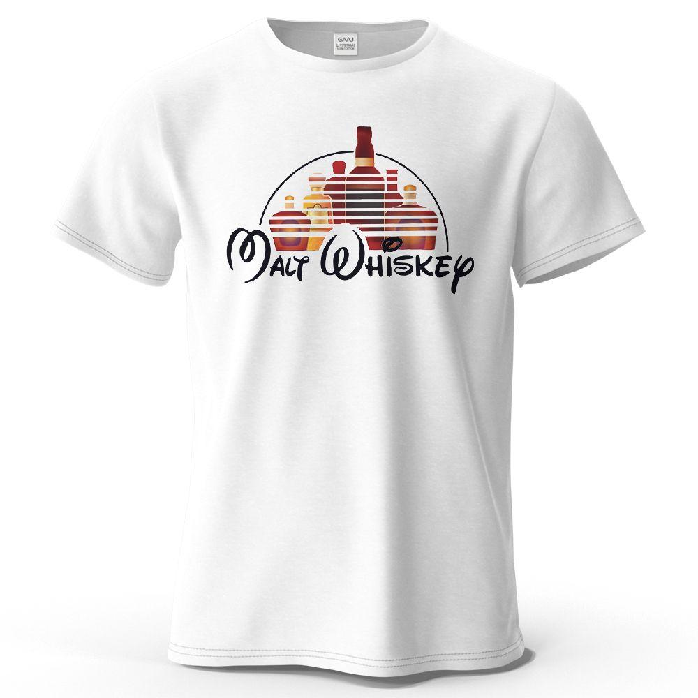 Malt Whiskey Printed Men's T-Shirt Funny Spoof Graphic Tees Men Women Unisex Summer T Shirts Tops Fitness Streetwear