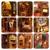 DIY 3D Books Nooks Kits With Warm Light Multifunctional Assembly Model Decor For Bookshelf