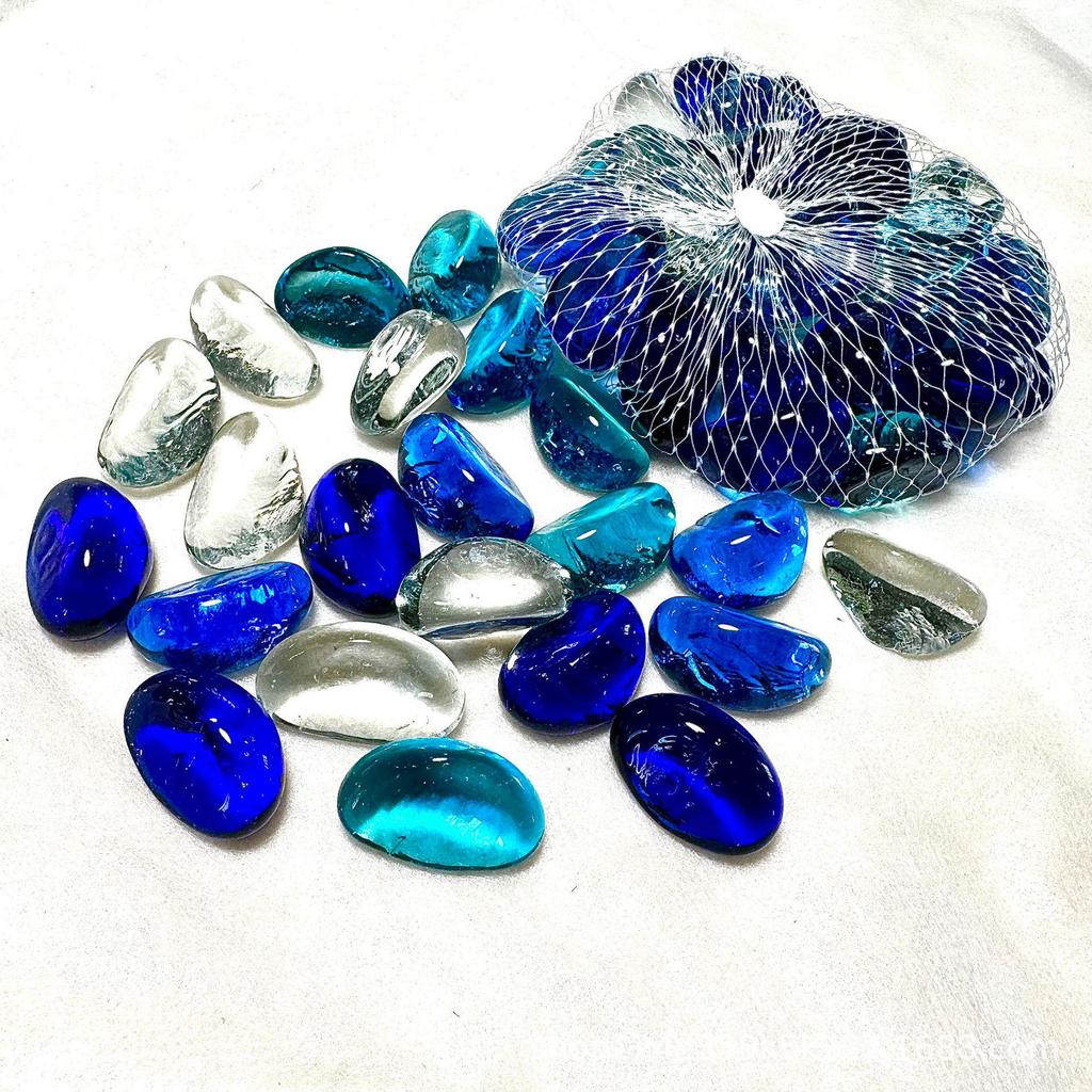 Colored Matte Frosted Glass Beads for Vase or Fish Tank Decoration