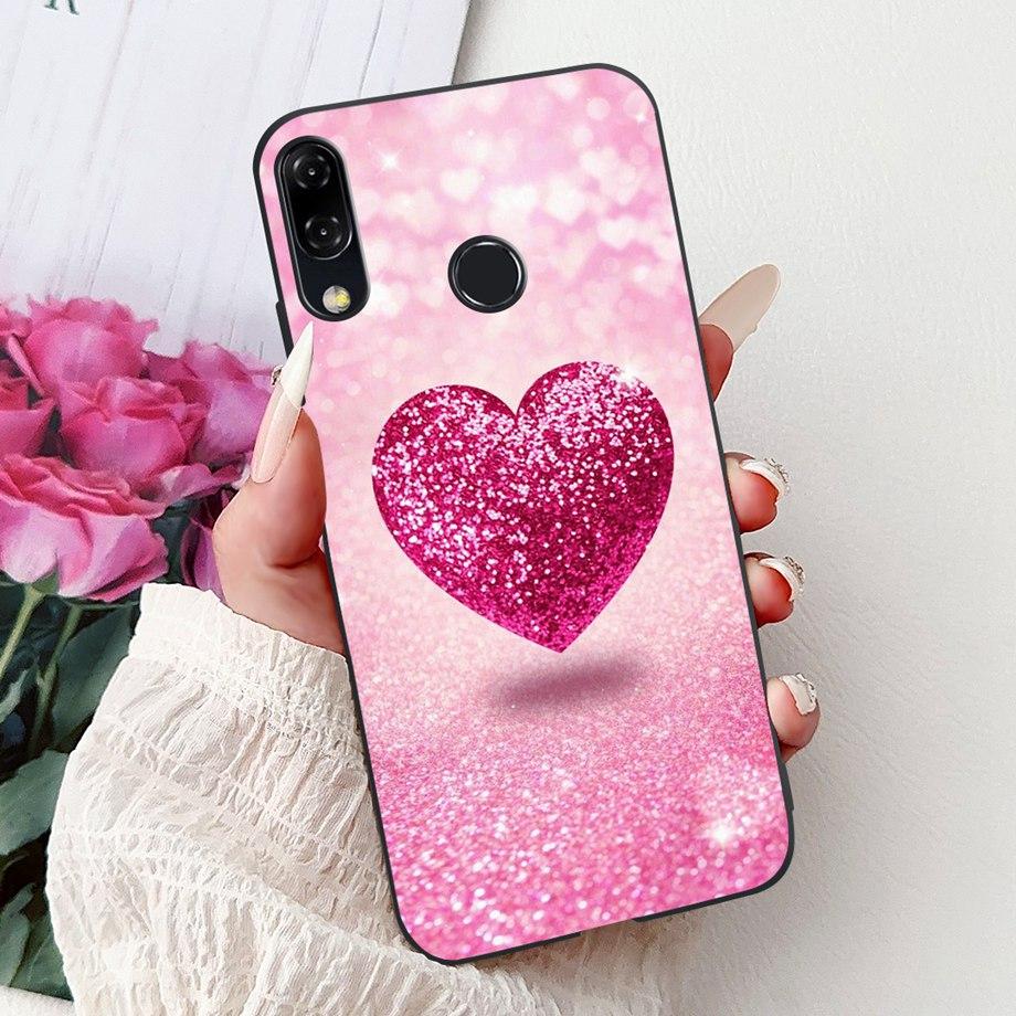 Luxury Matte Silicone Soft Case For ASUS ZENFONE 5 8 3 ZE620KL ZE520KL ZB602KL ZB601KL ZS590KL Capa Flower Loving Heart Funda