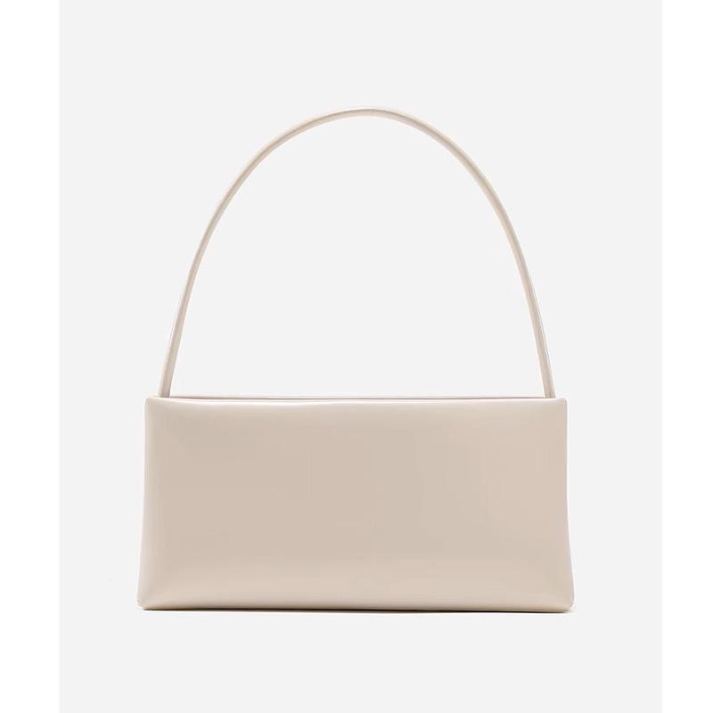 Vintage Underarm Bag Women Split Cow Leather French Style Simple Shoulder Crossbody Bags for Female