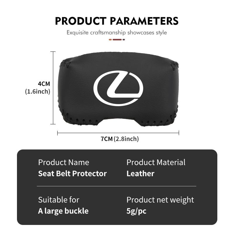 Car Seat Belt Buckle Cover Leather Protector Anti-collision Case For Lexus UX250h RX450h RX300 GX470 CT200h RX400h NX300h RX350