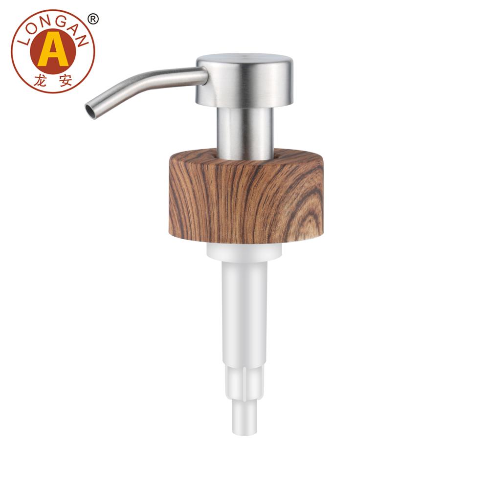 Kitchen Accessories Replacement Soap Pump Bamboo Stainless Hand Liquid Soap Dispenser Bottle Pump Head for Soap Dispenser