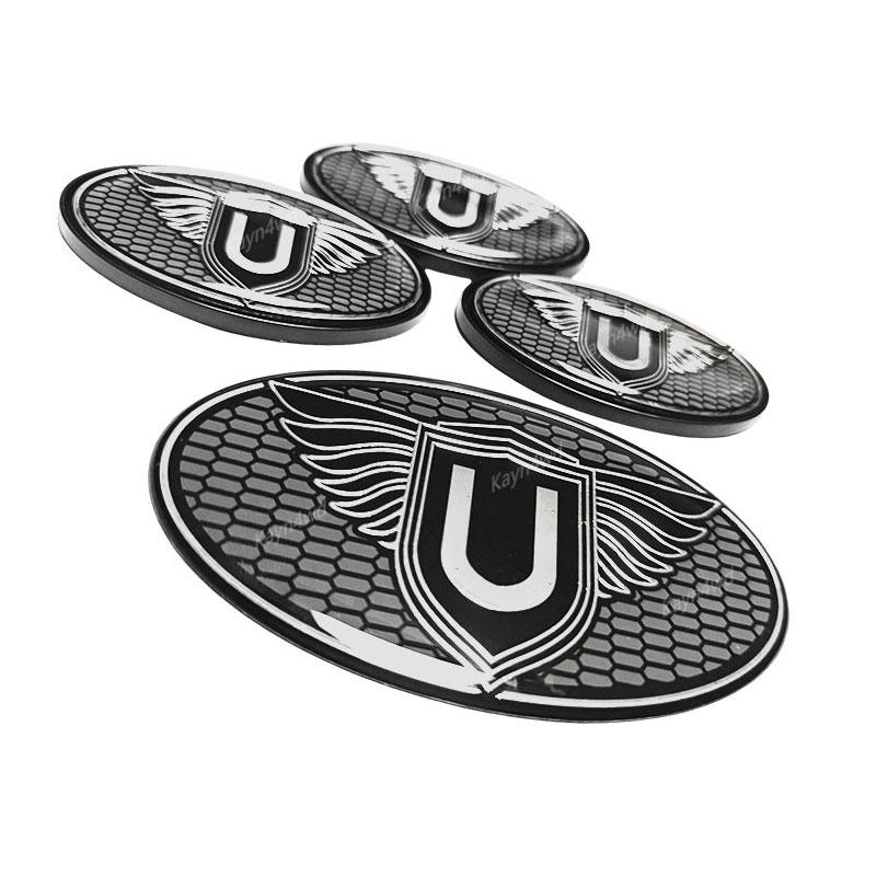 Off Road 4x4 Exterior Accessories 4Pcs Urban Logo Front Grille / Tailgate / Side Window Badge For 2020+ Land g Rover L663 Defender