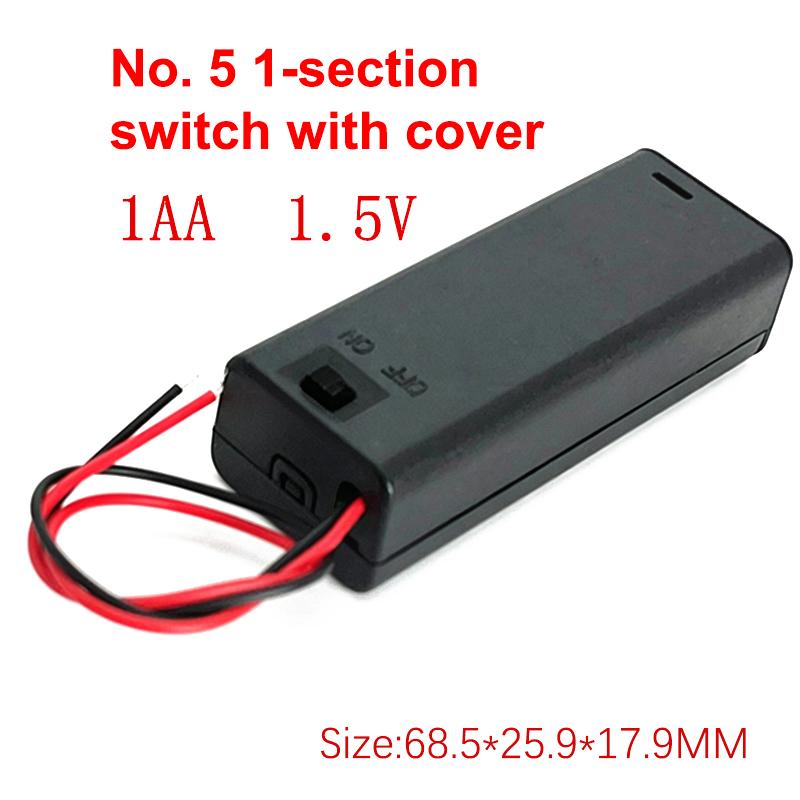 Aa Battery Case Aa Battery Box 1/2/3/4 Slot Aa Battery Holder 14500 Aa Storage Box Diy With Leads Series Connection