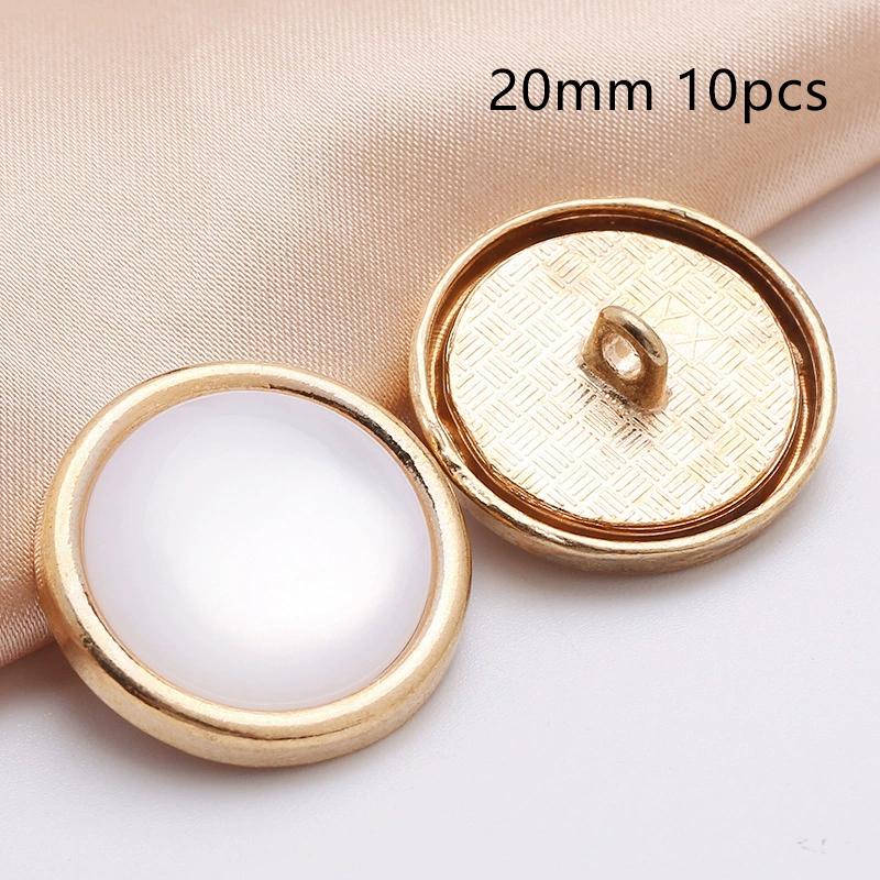 10Pcs 18/20/25Mm Flower Pearl Rhinestones Plastic Shank Buttons For Women Garment Jacket Sweater Handmade Sewing Accessories