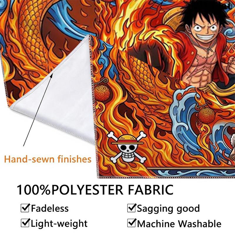 Anime One-Piece Wall Tapestry Aesthetic Wall Hanging Printed Fabric Blanket Decorative Tapestries for Bedroom Living Room Home Decor