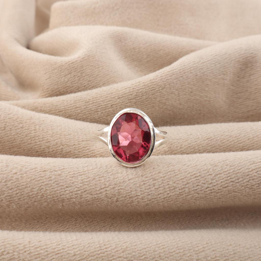 Pink Tourmaline Gemstone 925 Sterling Silver Handmade Jewelry Pretty Ring For Birthday Gift RR-80-8