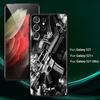 AK47 Handgun Gun BUllets Soft Case For Samsung Galaxy S22 S20 FE S21 S10 S9 Plus S8 Note 20 Ultra 10 Lite Phone Cover Shell