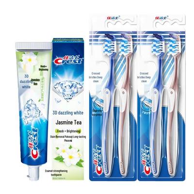 Crest 3D White Jasmine Tea Fresh Toothpaste with Toothbrushes