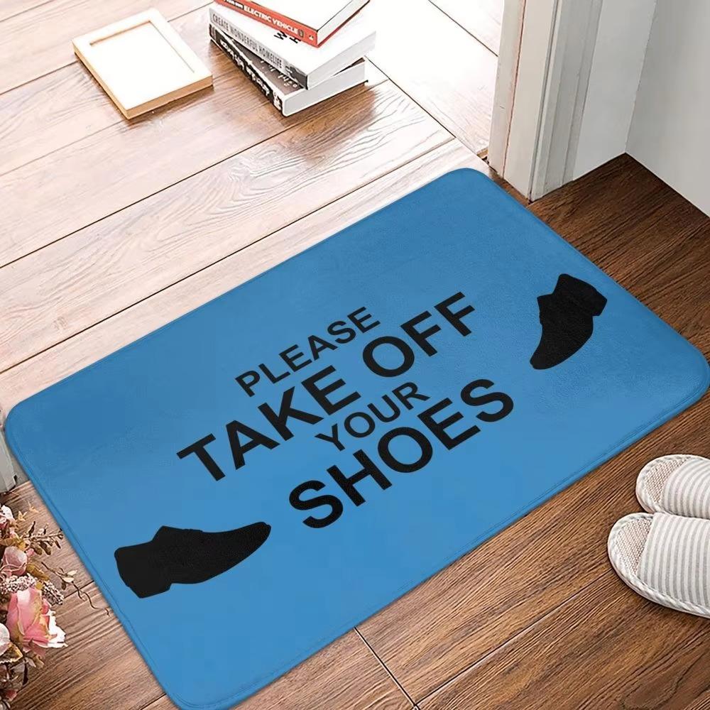 Welcome Home Please Remove Your Shoes Pattern Entrance Floor Mat Bathroom Absorbent Foot Door Mat Decoration Anti Slip Doormat