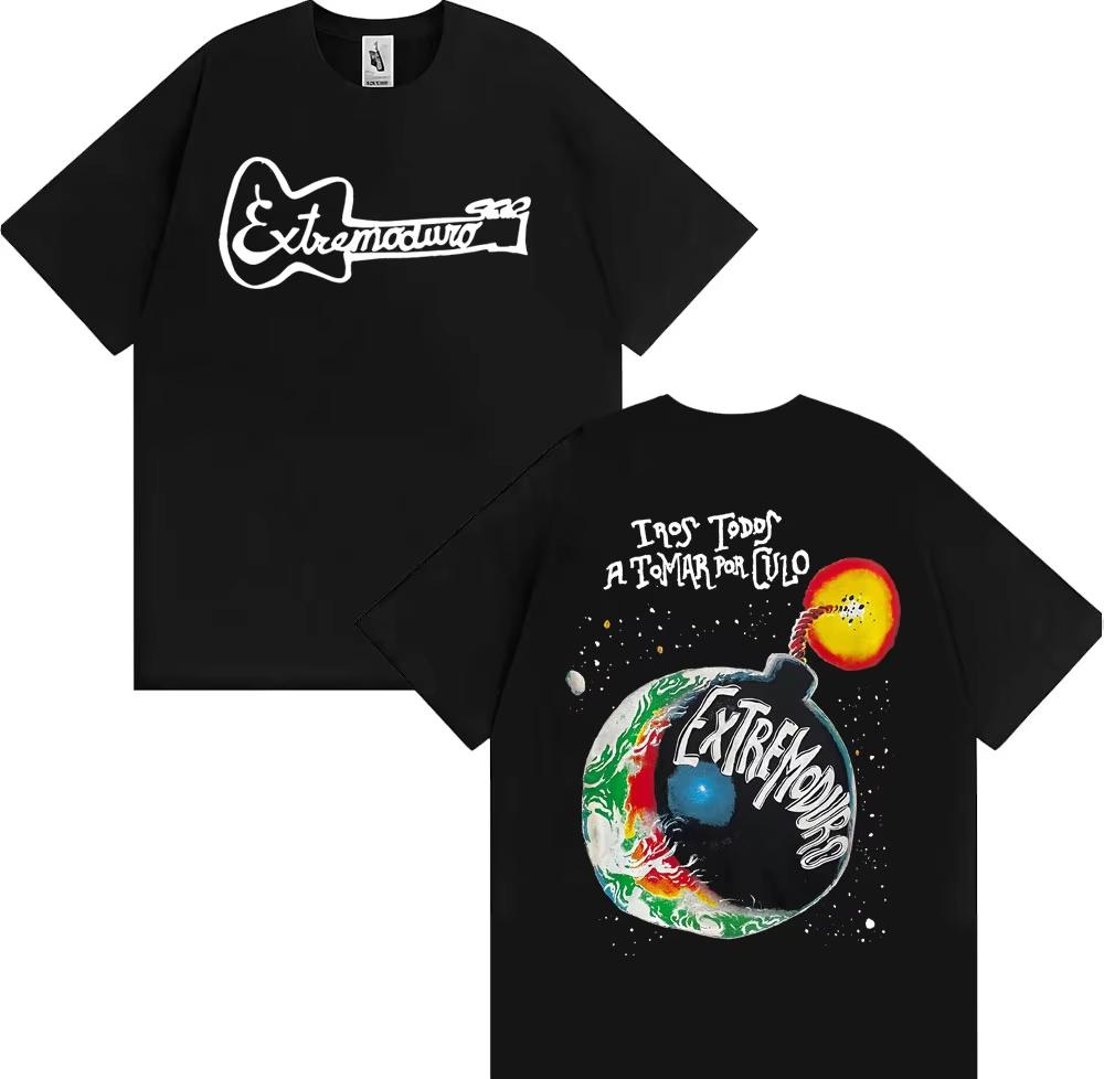 2026 Summer Rock Band Extremoduro Tour 2025 Printed T Shirt Hip Hop Punk Street Tshirts Casual Suitable For Both Men And Women