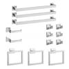 Stainless Steel Bathroom Towel Rack & Accessory Set