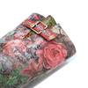 Johnature Vera pelle patchwork stampato fibbia per cintura tacco spesso comodi tacchi alti stivali lunghi scarpe da donna