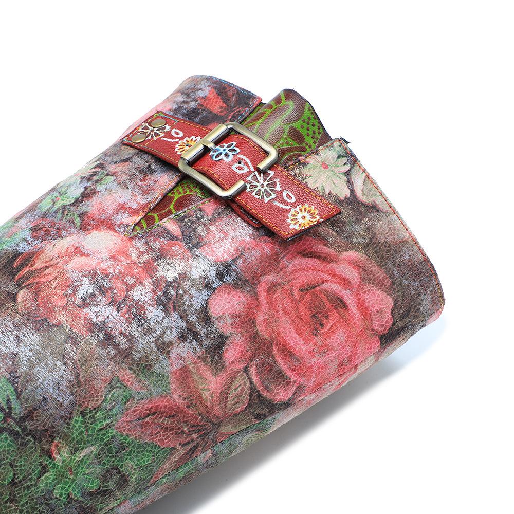 Johnature Vera pelle patchwork stampato fibbia per cintura tacco spesso comodi tacchi alti stivali lunghi scarpe da donna